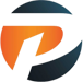 Transparent "P" for PCM Corp logo