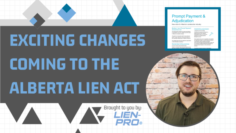 Big Changes Coming to the Alberta Lien Act